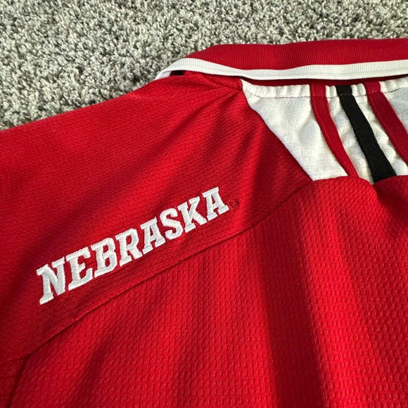 Men's Nebraska Huskers Adidas Polo - Picture 4 of 6